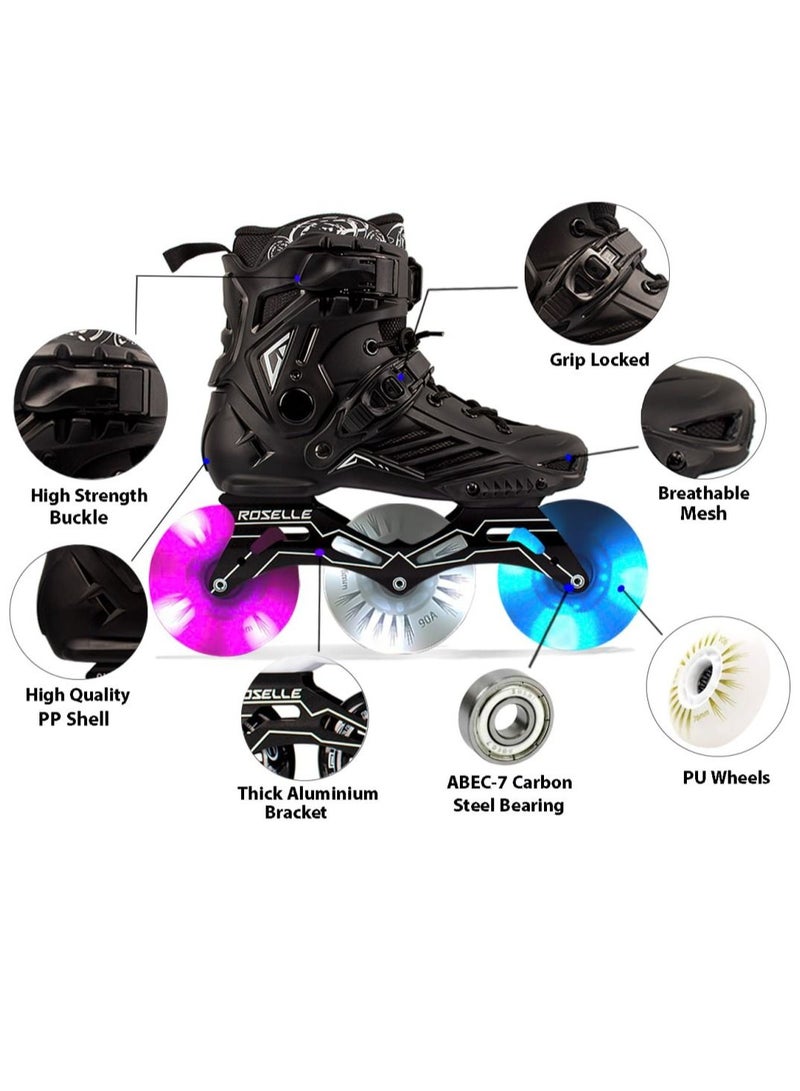 OVERS Professional LED Three Wheels Inline Skates for youth Men and Women - Image 3