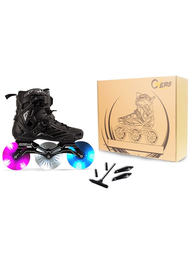 OVERS Professional LED Three Wheels Inline Skates for youth Men and Women - Image 3