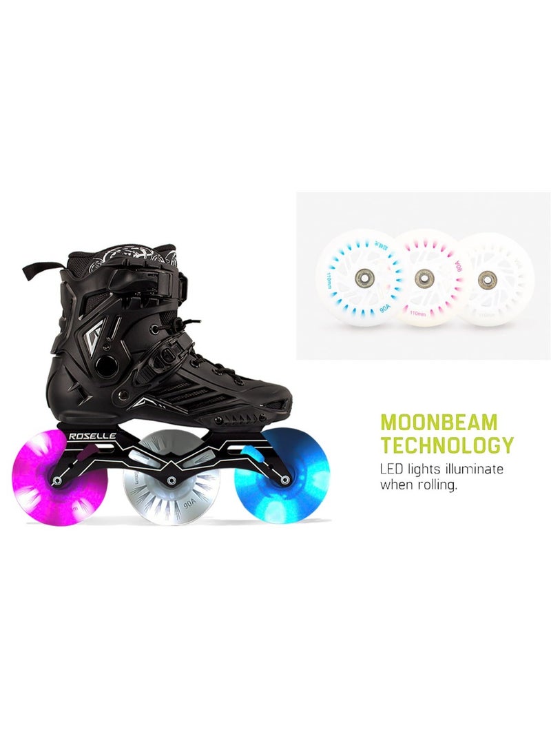OVERS Professional LED Three Wheels Inline Skates for youth Men and Women - Image 2