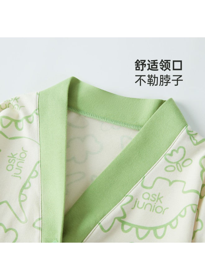 ASK JUNIOR Children's Autumn Comfortable Homewear Boys Long Sleeve Air-conditioning Suit Middle And Older Kids Pajama Set - Image 5