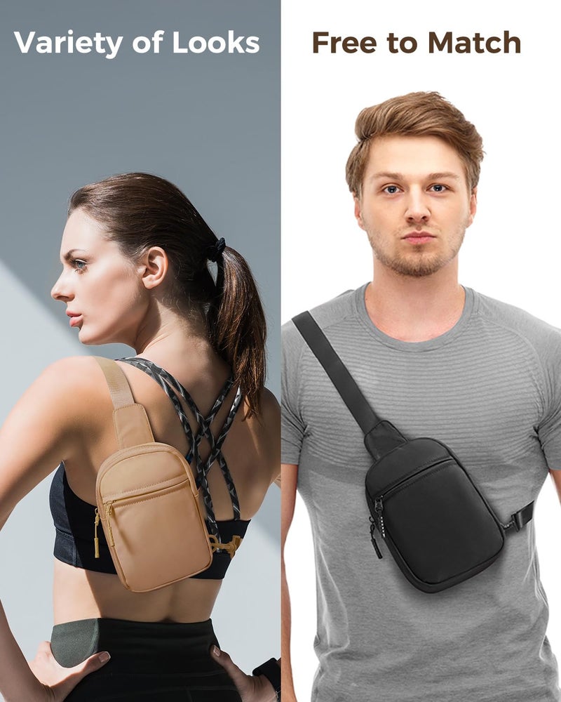 CHOLISS Small Sling Bag for Women and Men, Crossbody Bags Trendy Fanny Packs Chest Bag with Extended Strap - Image 2