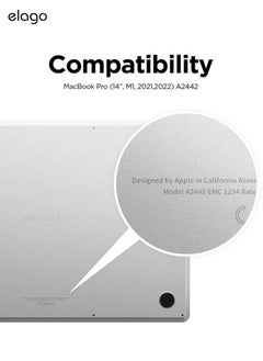 Elago Slim Hard for MacBook Pro 14 inch M2 Pro/ M2 Max (2023)/ M1 Pro/ M1 Max (2021) Case Cover Ultra Slim, Full Protection, Access to All Features - Dark Gray  - Image 2
