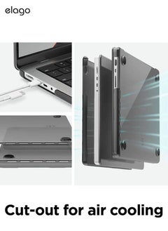 Elago Slim Hard for MacBook Pro 14 inch M2 Pro/ M2 Max (2023)/ M1 Pro/ M1 Max (2021) Case Cover Ultra Slim, Full Protection, Access to All Features - Dark Gray  - Image 3