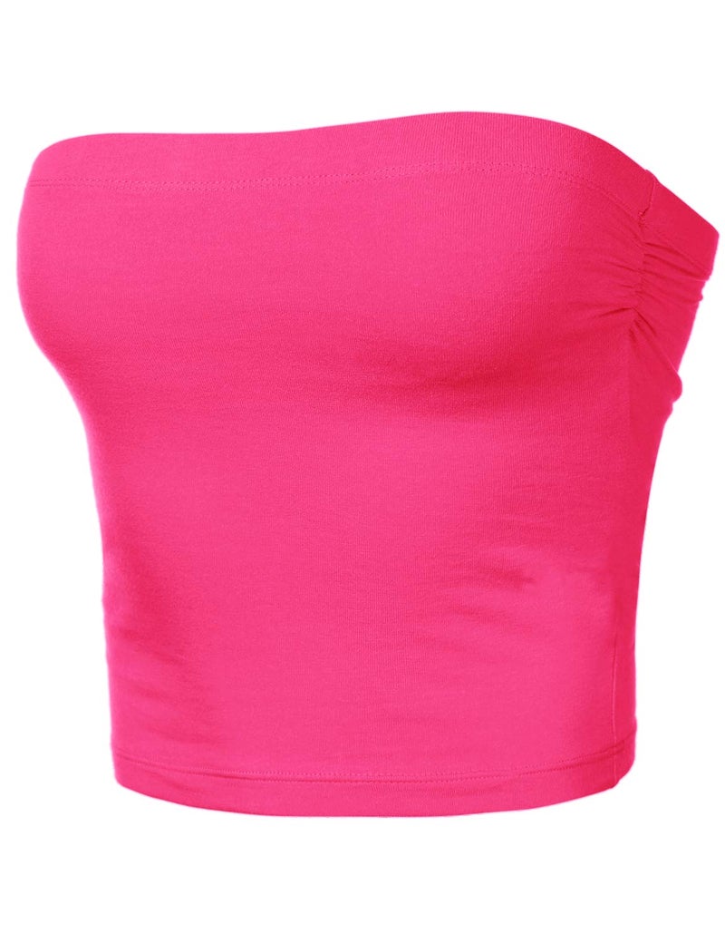 HATOPANTS Women's Shapewear Tube Tops Strapless Ruched Built-in Shelf Bra Casual HOTPI M - Image 1