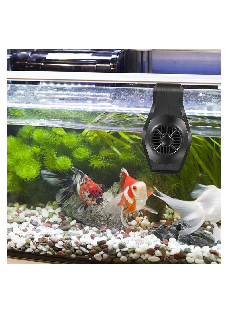 SYOSI - SYOSI Aquarium Chiller Fan, 2-Level Speed Adjustable Fish Tank Cooling Fan,  Angle Adjustable Aquarium Silent Fan, with USB Cable, Black - Image 1