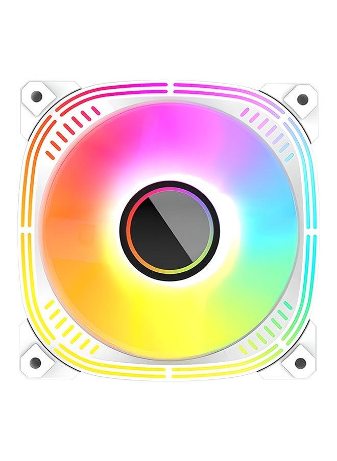 Generic Esports-Grade ARGB CPU Fan with Smart Temp Control | Durable PBT Material Cooling Fan | Silent Hydraulic Bearing & Shock-Absorbing Pads for Gaming, Editing, Streaming & Office (White)  - Image 1