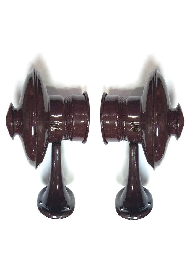 FAPBADRI 1 Pair of Curtain Bracket with Heavy Support for Window/Door, Screws & Wall-Plugs Included (Brown) - Image 1