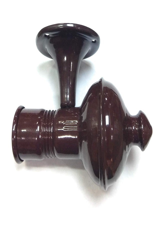 FAPBADRI 1 Pair of Curtain Bracket with Heavy Support for Window/Door, Screws & Wall-Plugs Included (Brown) - Image 2