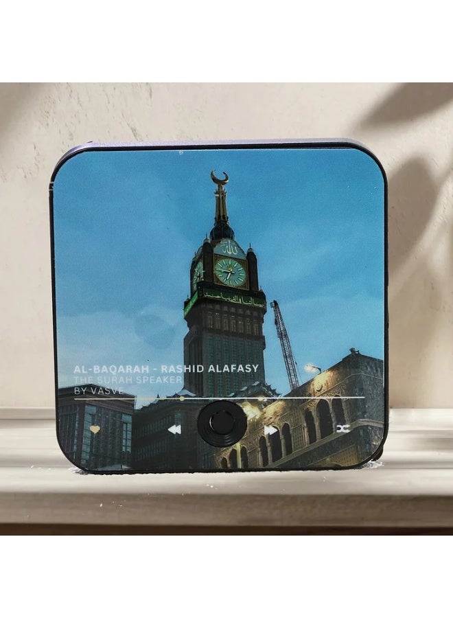 Mini Magnetic Fridge Quran Speaker, Makkah Clock Tower Design Portable Bluetooth MP3 Audio Player, Islamic Decor Spiritual Gift - Image 3