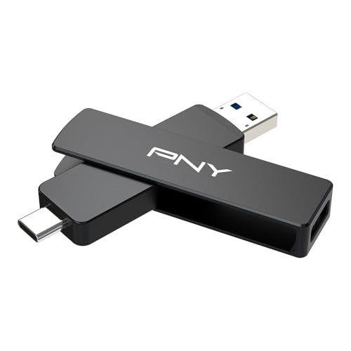 PNY 256GB Duo Link V3 USB 3.2 Gen 2 Type-C & Type-A OTG Flash Drive Extreme Speeds Read/Write 1000/800MB/s External Mobile Storage Compatible with Smartphone/Tablet/Laptops/Desktops - Image 1