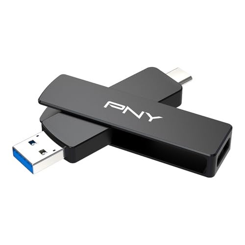 PNY 256GB Duo Link V3 USB 3.2 Gen 2 Type-C & Type-A OTG Flash Drive Extreme Speeds Read/Write 1000/800MB/s External Mobile Storage Compatible with Smartphone/Tablet/Laptops/Desktops - Image 2