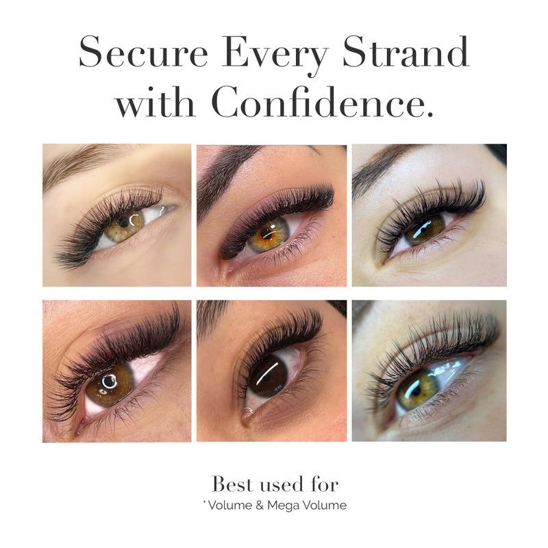 DLUX PROFESSIONAL Eyelash Extension Glue for Professionals - 8 Weeks Retention, 0.5 Sec Drying Time, Latex Free Semi Permanent Individual & Volume Lash Extension Glue - Image 2