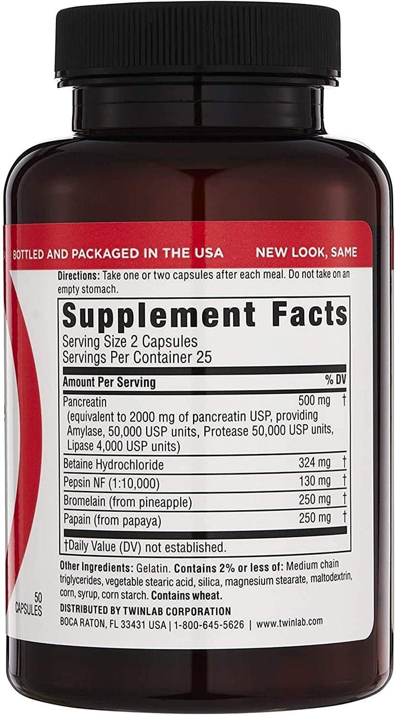 Twinlab Super Enzyme Caps  Constipation Supplement with Digestive Enzymes  50 Capsules - Image 5