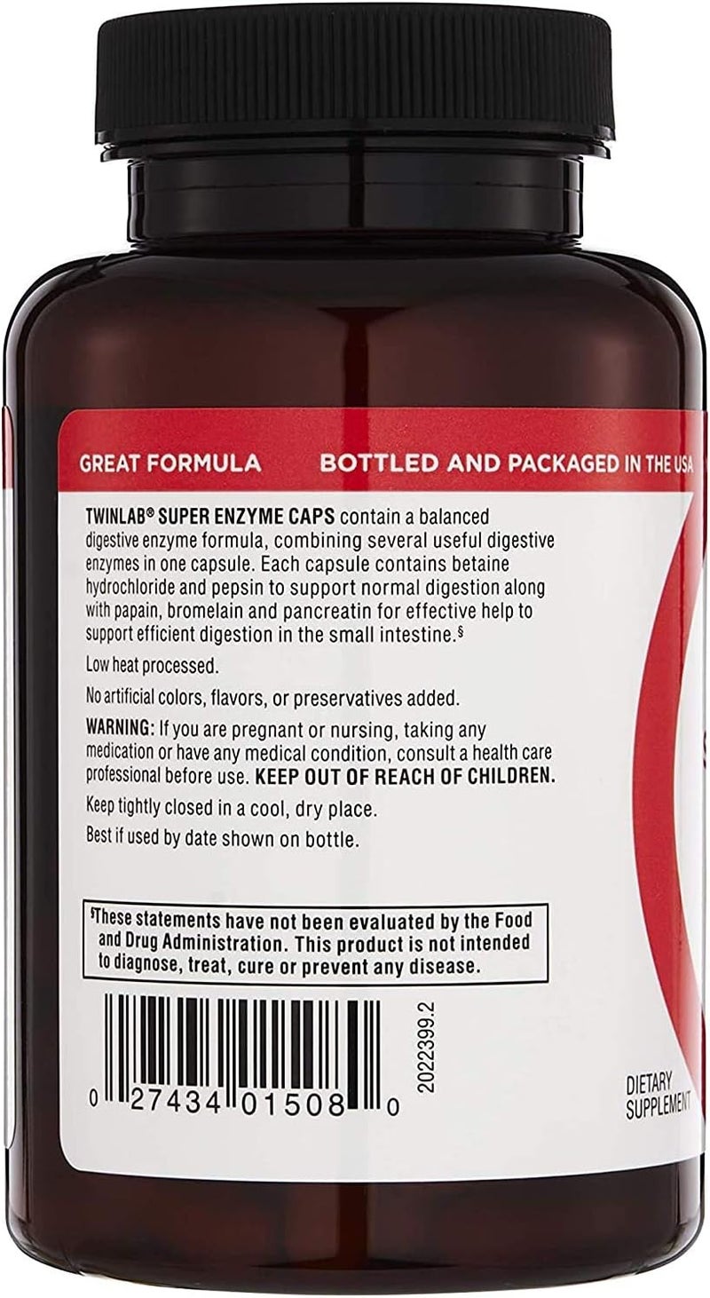 Twinlab Super Enzyme Caps  Constipation Supplement with Digestive Enzymes  50 Capsules - Image 4