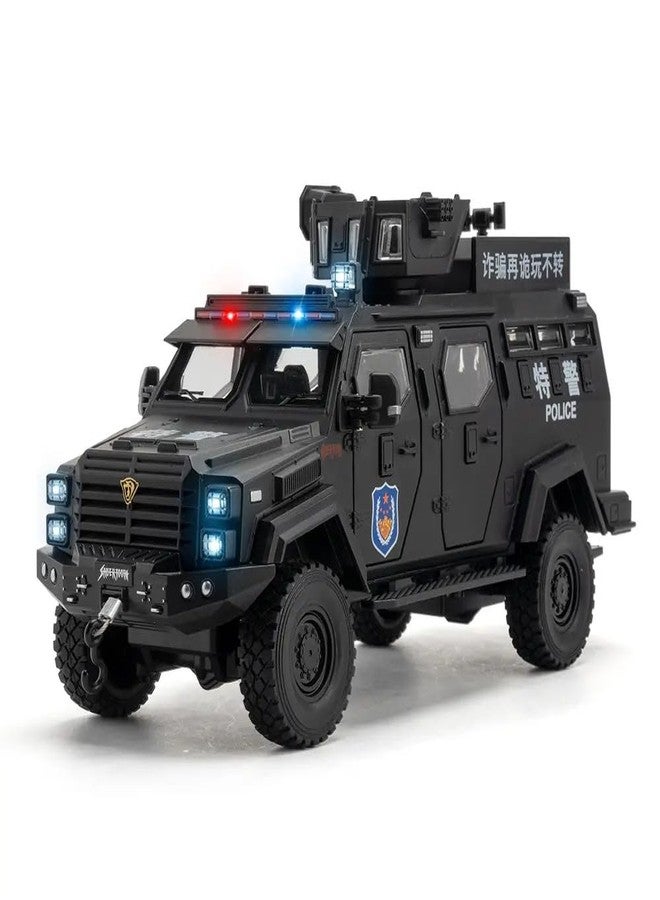 endevi Scale Exclusive Alloy Metal Pull Back Die-cast Car Model with Sound Light Mini Auto Toy for Kids Metal Model Toy Car with Sound and Light (1.24 Scale Saber Toothed Tiger -Black) - Image 1