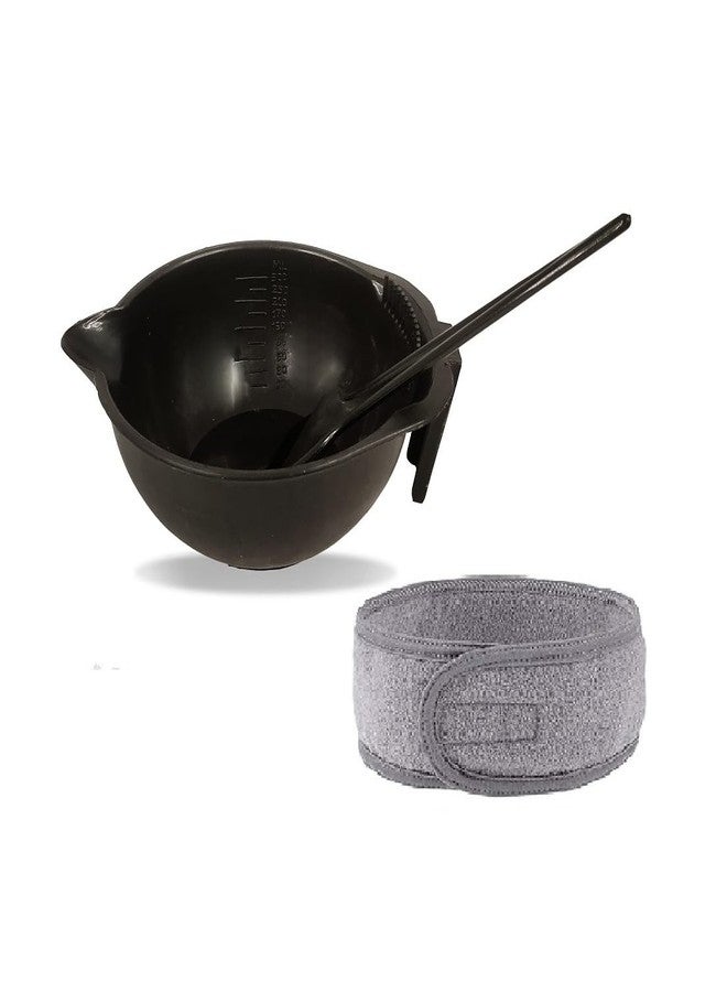 Utkarsh SCUH0001-011 Combo Of Adjustable Facial Men/Women Head Band With Hair Dye Bowl/Brush Set - Image 2