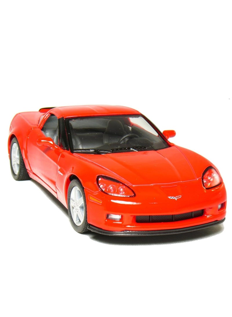 Kinsmart سيارة نموذجية معدنية مصنوعة من الصب 2007 كورفيت Z06 5 بوصة مقياس 1:36 حمراء - Image 4