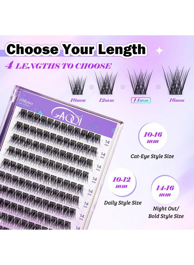 جاكي رموش صناعية من Lash Clusters، وصلات رموش صناعية ذاتية الصنع، رموش C Curl Cluster 120 قطعة 14 مم فقط خصلات رموش فردية طبيعية وناعمة (C Curl 14 مم) - Image 2