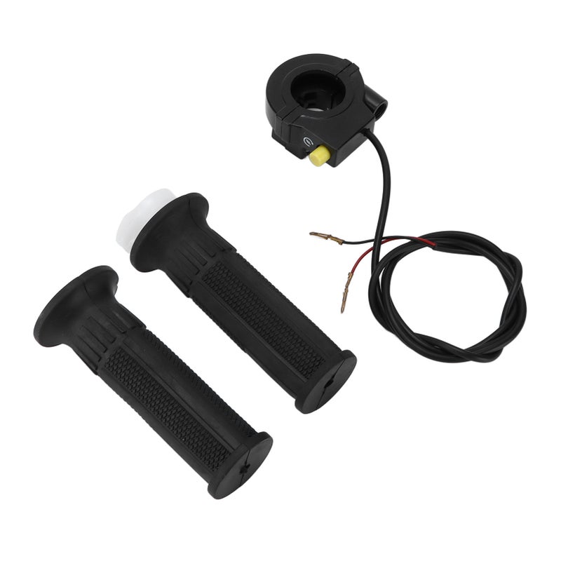 Motorcycle Throttle Grip Assembly: 0.87in TPR Rubber Wear Resistant Soft Grip - With Kill Switch Direct Perfect Replacement for 33cc 49cc 60cc 69cc 80cc Motorized Bicycle Push Bike - Image 3