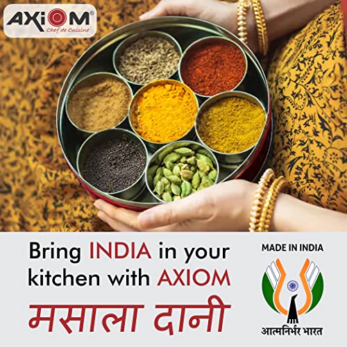 AXIOM Spice Box & Roti Container Stainless Steel Kitchen Storage Combo with Air Tight Transparent Lid. Copper 1800ml - Image 3
