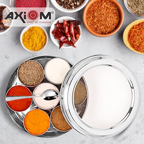 AXIOM Spice Box & Roti Container Stainless Steel Kitchen Storage Combo with Air Tight Transparent Lid. Copper 1800ml - Image 5