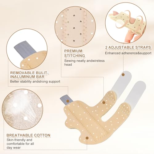 CoolShef Finger Splint - Universal Beige Straightener Brace for Broken, Sprained, Trigger Finger, Arthritis & Tendinitis Relief - Thumb Support for Middle, Index, or Ring Finger - Image 5