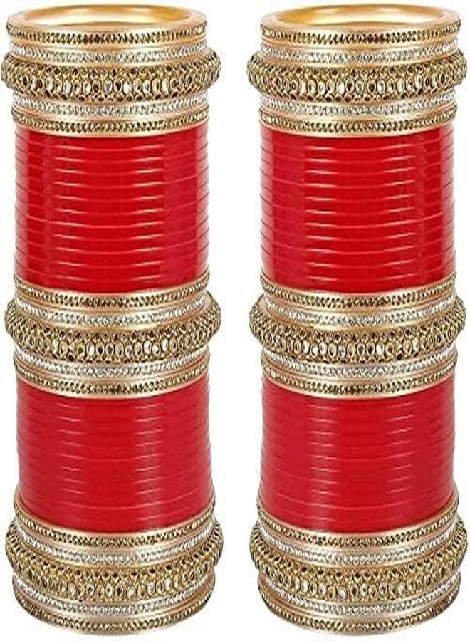 BANGLESKART بانجلسكارت: طقم تشورا أحمر بتصميم أنيق للعروس | طقم تشورا بنجابي أنيق للنساء - Image 2