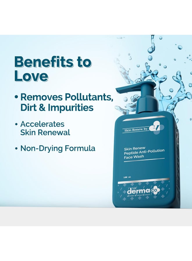 ذا ديرما كو The Derma Co. X Dr.V غسول الوجه المضاد للتلوث بالببتيد للبشرة مع الببتيدات والنياسيناميد - 100 مل| 0.5% حمض الساليسيليك | التقشير|تنظيف لطيف وعميق - Image 4