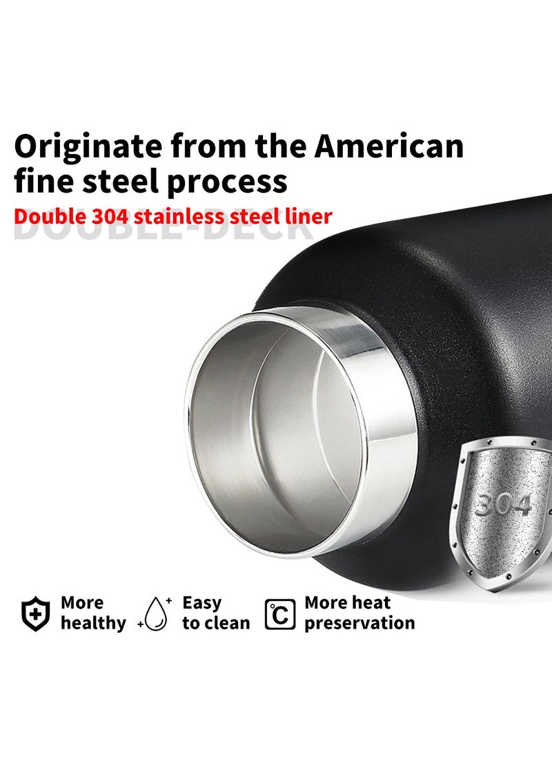 RevoMax Vacuum Insulated Flask with Twist Free Cap,Onyx Black 32oz/ 950ml.