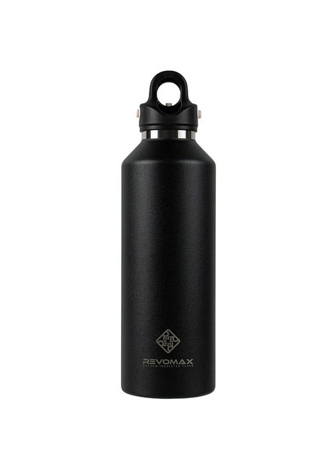 RevoMax Vacuum Insulated Flask with Twist Free Cap,Onyx Black 32oz/ 950ml.