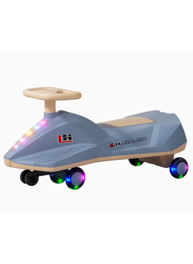 إسكدنيا سيارة متمايلة تعمل بحركات تذبذب ودوران وانعطاف وميلان للتوجيه مع عجلات من البولي يوريثين وموسيقى وإنارة LED وامضة للصغار من الجنسين