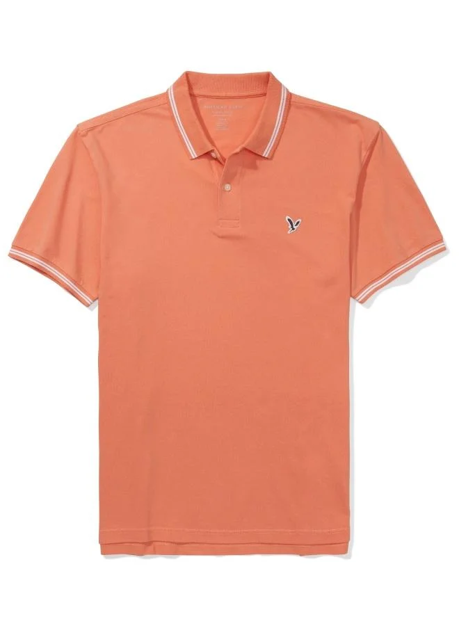 American Eagle AE Tipped Flex Pique Polo Shirt