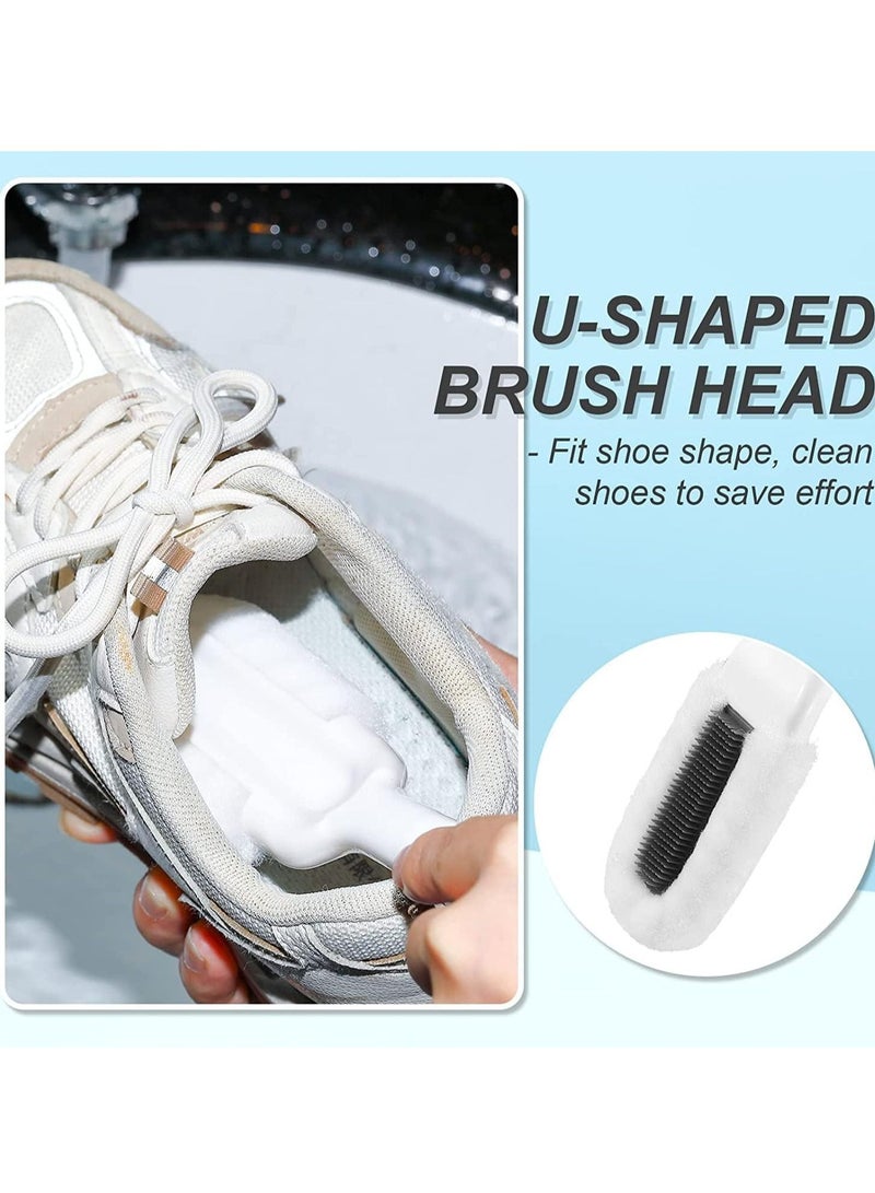 Excefore Cleaning Brush For Shoes, 2 Pcs Laundry Brush, Clothes, Shoes Scrubbing Brushes Set, Durable bristles Comfort Grip for Carpet, Floor, Sink, Bathroom, Household Cleaning Brushes  - Image 5