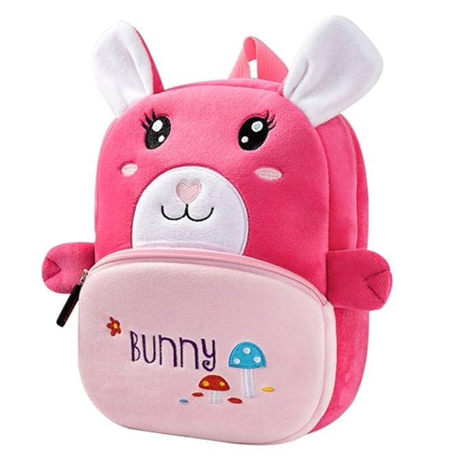 blue tree Cute Kids Backpack Toddler Bag Plush Animal Cartoon Mini Travel Bag for Baby Girl Boy 1-5 Years (s, Bunny, Rani) - Image 1