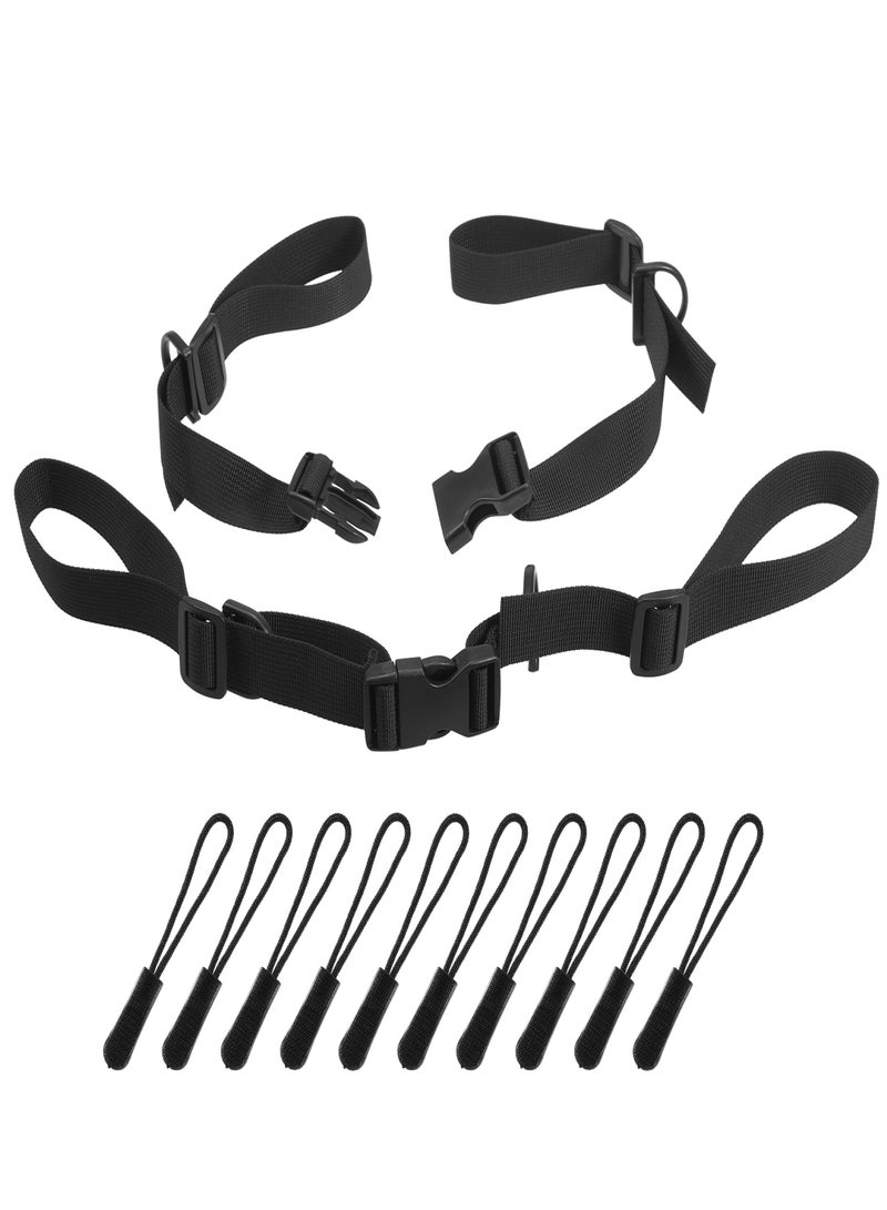 Generic 2 Packs Adjustable Backpack Chest Straps Sternum Straps Belts with 10pcs Zipper Pulls  - Image 1