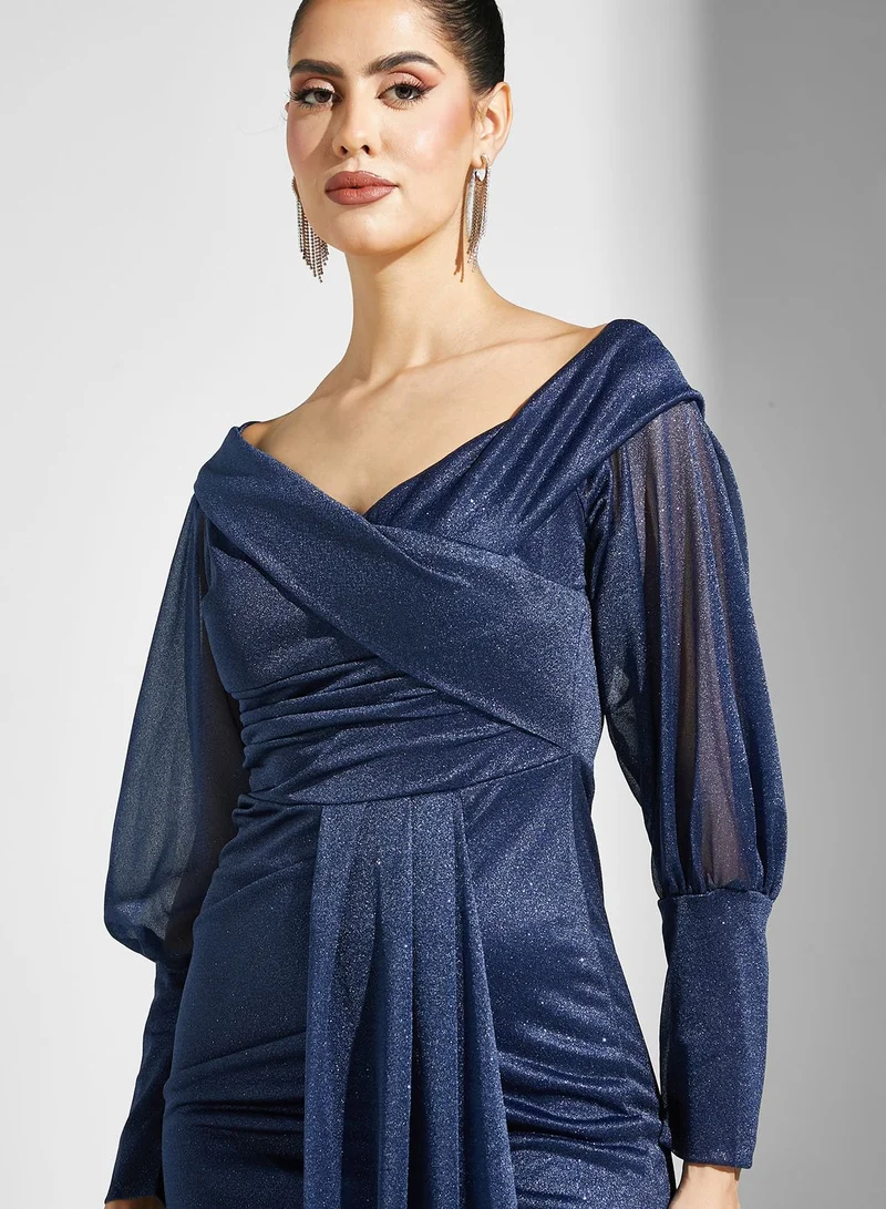 Ella Limited Edition Off Shoulder Dress With Draping