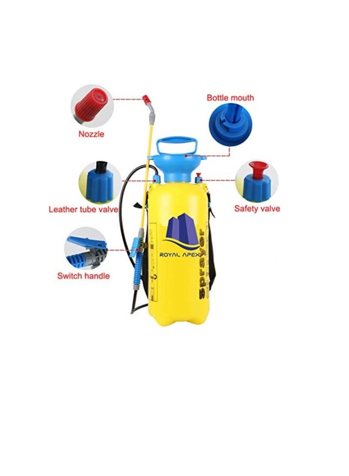 Lawn and Garden Portable Pressure Sprayer Pump for Herbicides Pesticides Fertilizers Mild Cleaning Solutions and Bleach Includes Shoulder Strap - 5Ltr - Image 2