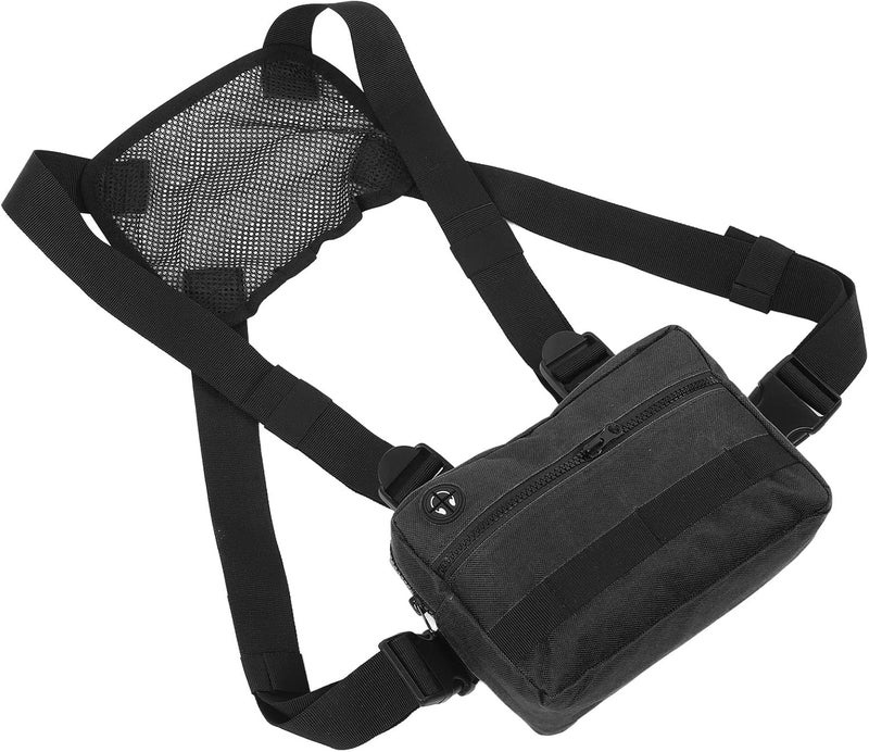 cheekyglo Oxford Cloth Sports Chest Bag, Outdoor Waterproof Sports Training Pack with Adjustable Shoulder Strap for Fitness Running Black - Image 3