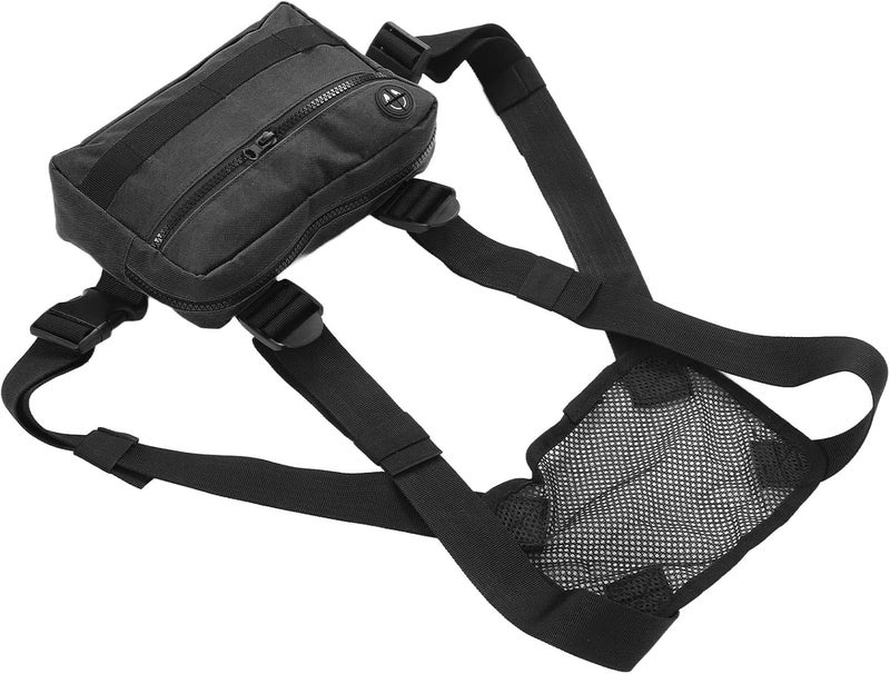 cheekyglo Oxford Cloth Sports Chest Bag, Outdoor Waterproof Sports Training Pack with Adjustable Shoulder Strap for Fitness Running Black - Image 1