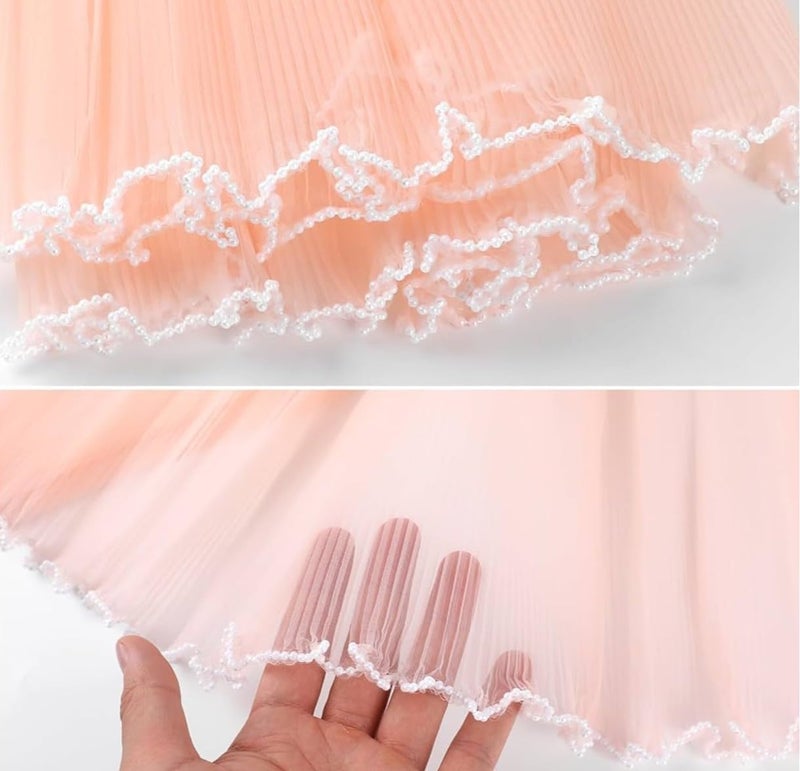 VRB Dec 2 Pcs (4 Yard/pcs) Floral Mesh Roll for Gift Wrapping, Flower Bouquets, DIY Crafts & Event Decor,flower bouquet gift packing Net for Decoration. (Peach) - Image 5