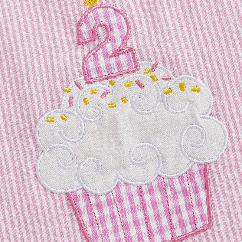 GOOCHEER Baby Girl Second Birthday Outfit 2 Cake Embroidery 2nd Birthday Dress Smash Cake Dresses (2nd-Pink, 2-3T) - Image 5