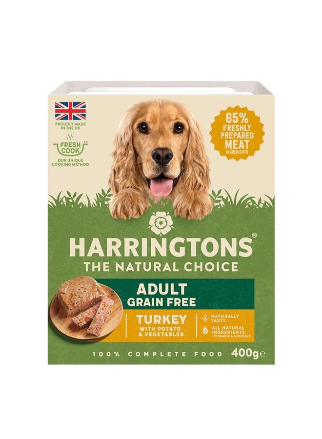 Harringtons Turkey Grain Free Adult Wet Dog Food 400g - Image 1