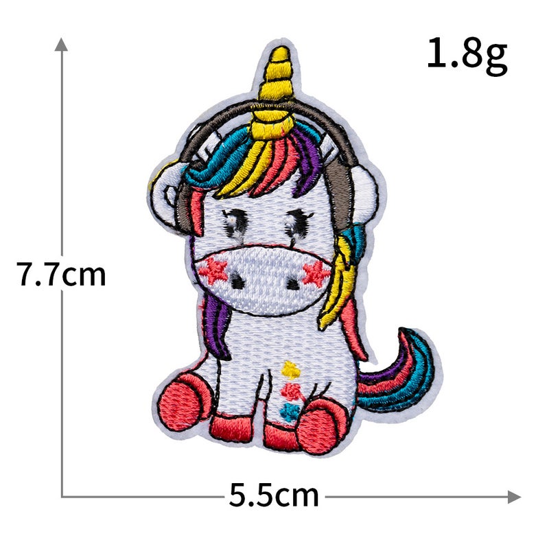 Cross-Border Cute Unicorn Computer Embroidery Patches for Childrens Clothing, Cartoon Embroidery Patches for Ironing R3335 - Image 4