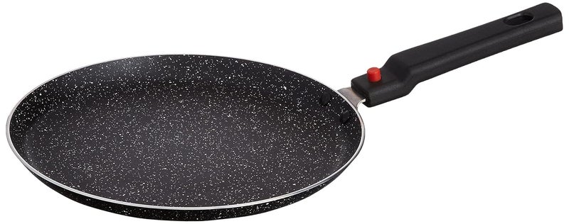 Brand - Solimo Solimo Aluminium NonStick Dosa Tawa with Detachable Handle Granite Finish Induction Base Pfoa Free High Temperature Resistant Exterior Coating 25 Cm Black - Image 2