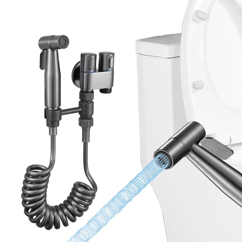 MLD Handheld Toilet Bidet Sprayer Toilet Faucet Handheld Bidet Sprayers Hand Shower Toilet Hose Sprayer Attachment for Water Spray and Cloth Diaper Wash Grey - Image 2