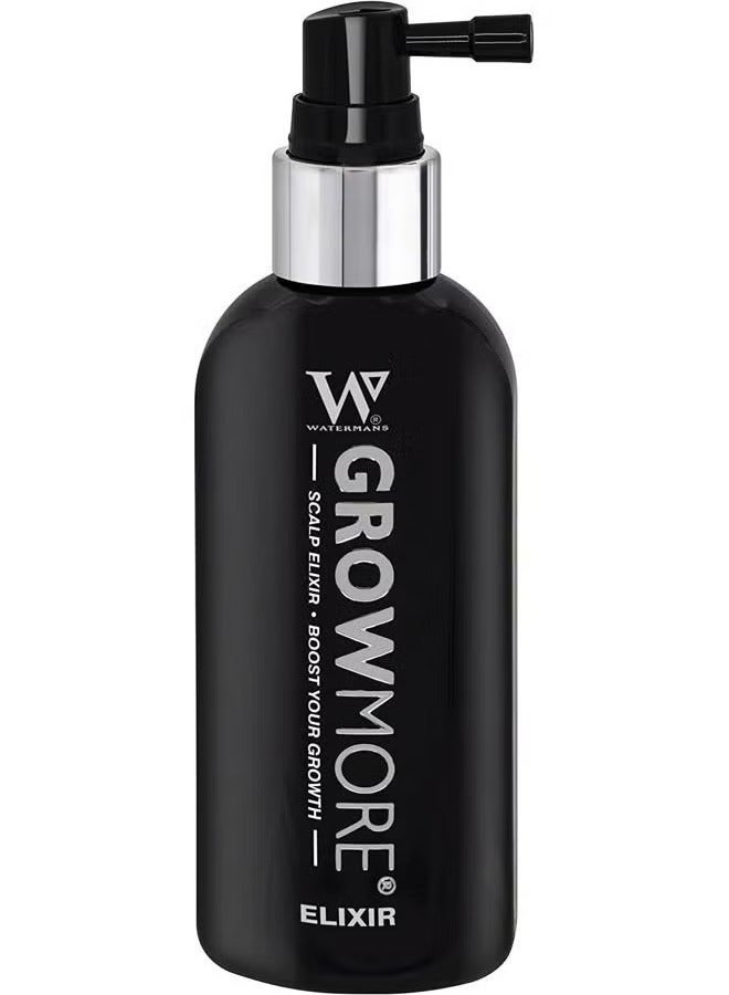 Watermans Grow More, Hair Growth Serum, Visibly Thicker and Stronger Hair, Vegan, Scalp Treatment, DHT Blocker, Rosemary Oil, Biotin, None Medical - Improves scalp density 3.4 Fl Oz