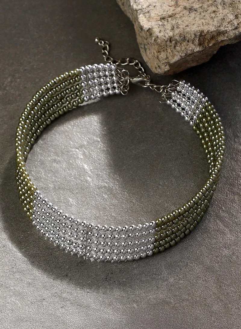 Multi-Strand Beaded Choker