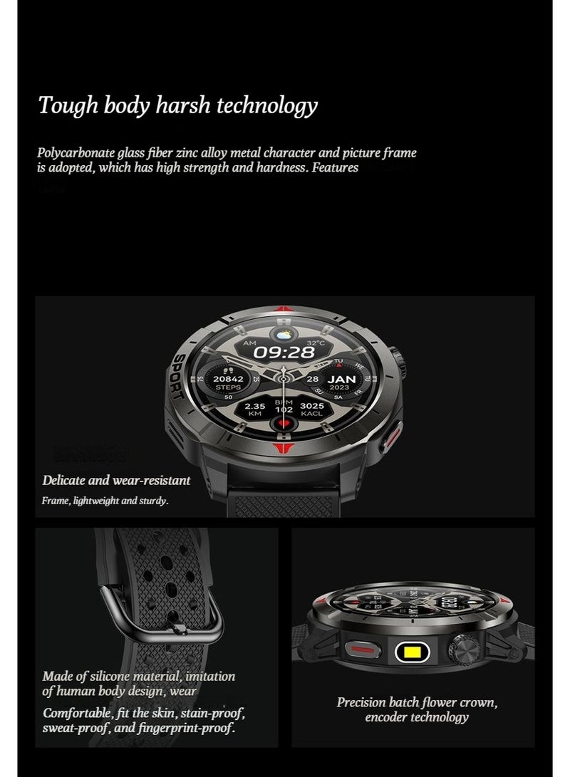 NORTH EDGE sports pace GPS track Bluetooth call heart rate oxygen sensor mountain running smart watch - Image 5