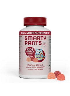 SmartyPants Kids Multivitamin Gummies: Omega 3 Fish Oil (EPA/DHA), Vitamin D3, C, Vitamin B12, B6, A, K & Zinc for Immune Support, Biotin, Grape, Cherry & Berry Flavors, 120 Count (30 Day Supply)  - Image 1