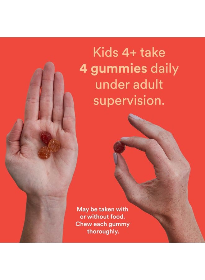 Kids Multivitamin Gummies: Omega 3 Fish Oil (EPA/DHA), Vitamin D3, C, Vitamin B12, B6, A, K & Zinc for Immune Support, Biotin, Grape, Cherry & Berry Flavors, 120 Count (30 Day Supply)